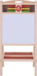 Set de 2 table de desen magice din lemn 2 fete abac ceas copii 3 ani + înălțime 70 cm maro deschis Set de 2 table de desen magice din lemn 2 fete abac ceas copii 3 ani + înălțime 70 cm maro deschis