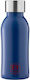 Recycelbares Glas Thermosflasche Rostfreier Stahl 350ml Blau