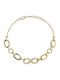 Ioannis Kosmima Women's Bracelet with design Infinity made of Silver Gold Plated with Zircon