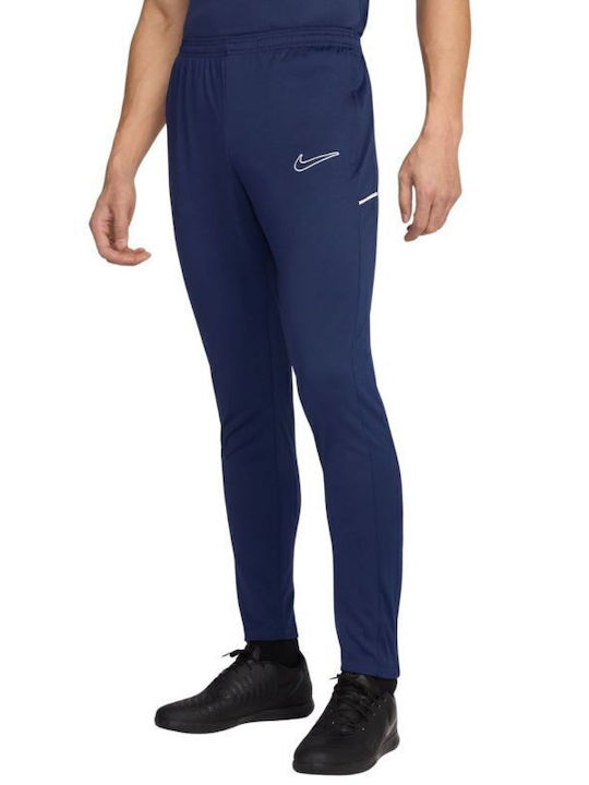 Academy Παντελόνι Φόρμας Dri-Fit Γυαλιστερό χωρίς Λάστιχο Navy Μπλε