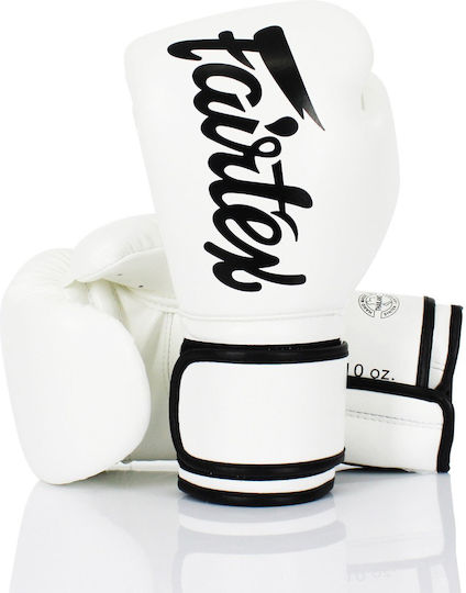 Fairtex Boxhandschuhe aus Synthetikleder für Kampf Weiß