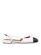 Damen Ballerinas Slingback Weiße
