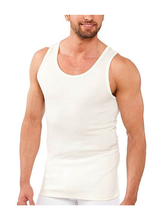 Lilis Men's Sleeveless Wool Undershirt 100 Beige