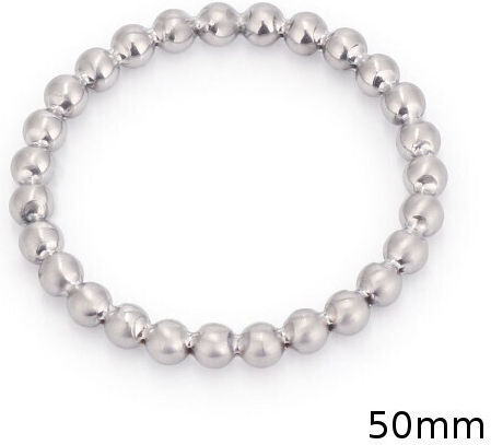 Zenn Stainless Steel Δαχτυλίδι Πέους Ασημί 50mm