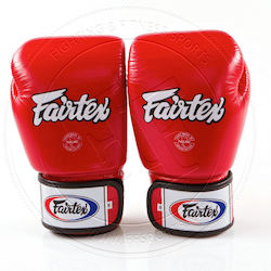 Fairtex Mănuși de Box din Piele pentru Competiție Roșii Fairtex Mănuși de Box din Piele pentru Competiție Roșii