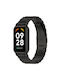 Xiaomi Smart Band 8 Active Three Bead Ανοξείδωτο Ατσάλι Ζώνη Ρολογιού + Μεταλλικό Πλαίσιο Ρολογιού Μαύρο