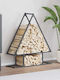 vidaXL Brennholz Inox Regal Holzlagerung 80x25x90cm