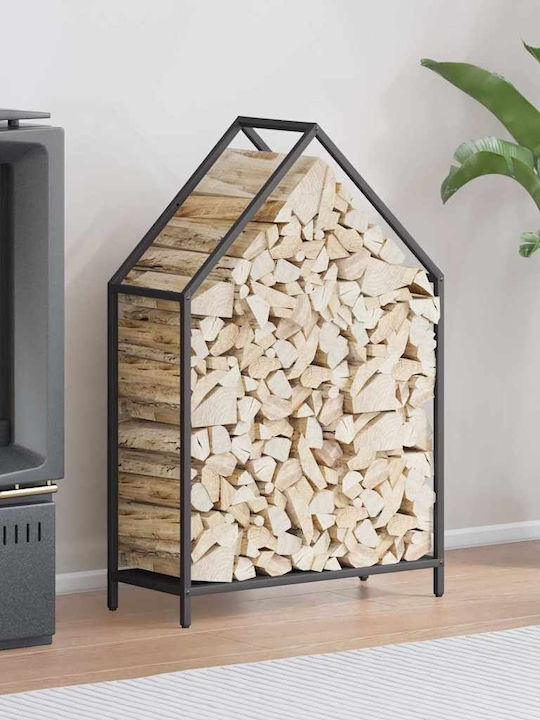 vidaXL Inox Рафт Съхранение на Дърва 60x25x90см...