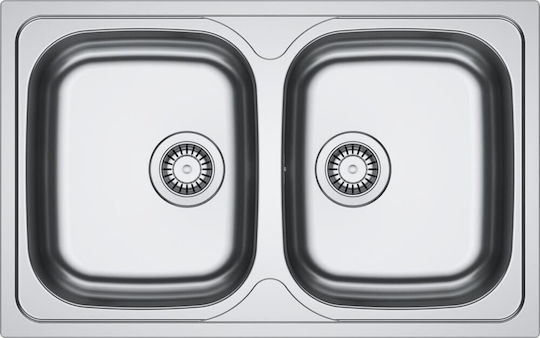 Franke Spark 1010712816 Drop-In Sink Inox W80xD50cm Silver