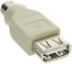 InLine Конвертор PS/2 Мъжки в PS/2 Женски Бял 1 Брой 33103