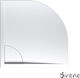 Sirene Semicircular Acrylic Shower White Flow 90x90cm