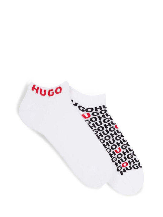 Hugo Ανδρικές Κάλτσες 2pack Σοσόνι Λευκό Γράμμα...