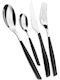 Casa Bugatti Glamour Set de Tacâmuri Inoxidabil Negre 24buc