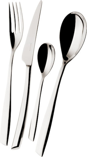 Casa Bugatti Settimocielo Set de Tacâmuri Inoxidabil Argintiu 24buc