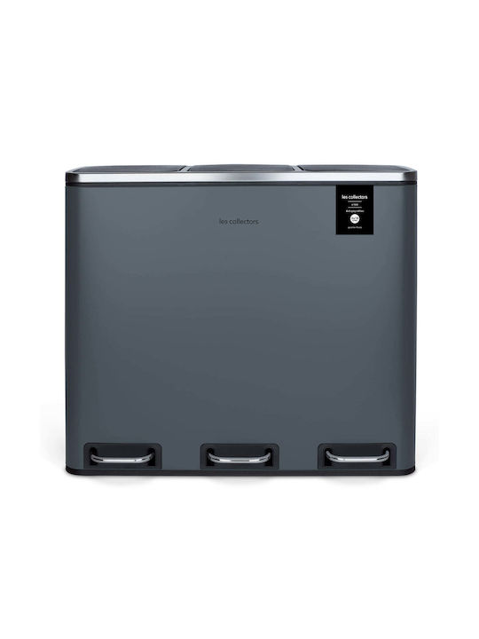 HKoenig Coș De Gunoi N984 Din Oțel Inoxidabil Cu Pedală Gri 61.5x56x34.5cm