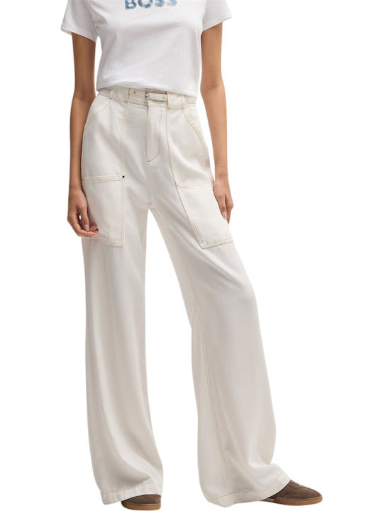 Dama Tesatura Pantaloni Cream