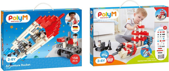 Hape Bausteine PolyM Adventure Rocket für 2-6 Jahre Jahre 138Stück
