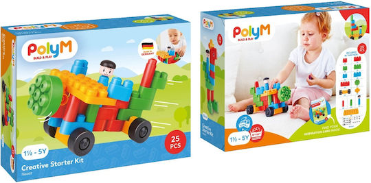 Hape Blocuri PolyM Creative Starter Kit pentru 1,5-5 ani Ani 25buc