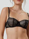 Balconette Balconette Bra without Padding Black
