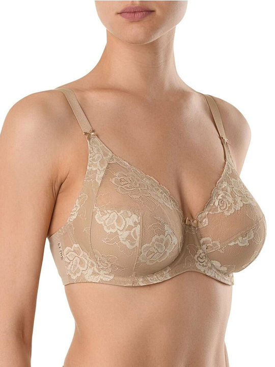 Bra without Padding Underwire Beige
