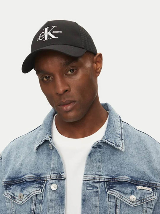 Ανδρικό Καπέλο Calvin Klein Monologo 5 Panel Black 8721107875521