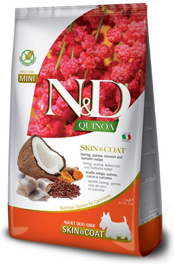 Farmina Quinoa 2.5kg Dry Food Diet, Grain-Free for Adult Small Breed Dogs with Herring and Liver