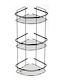 Tema Γωνιακή Επιτοίχια Ραφιέρα Μπάνιου Inox 18x18x53cm Ασημί