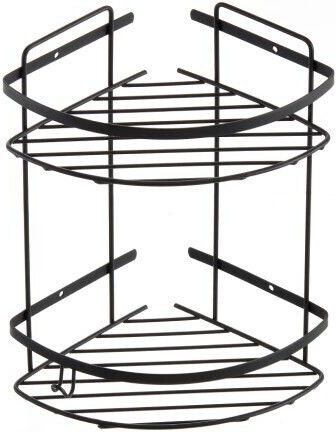 Tema Γωνιακή Επιτοίχια Ραφιέρα Μπάνιου Inox 18x18x31cm Ασημί