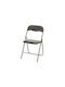 Foldable Dining Room Metallic Chair Grey 44x43x78cm