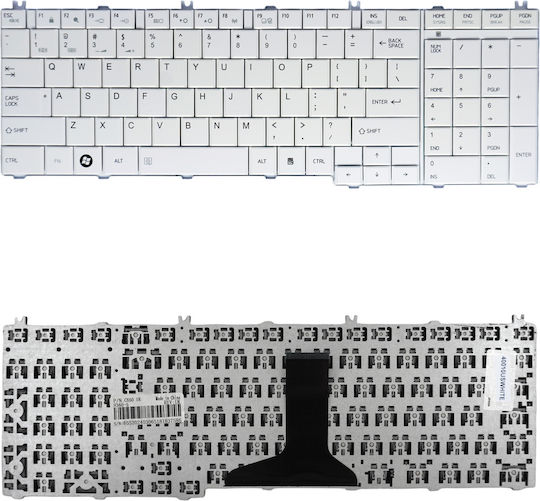 Replacement Keyboard Toshiba Satellite C660 C655 L655 L750 L770 L755-11q Mp-09m86gr69201 Us Key-027 Code 40010uswhite