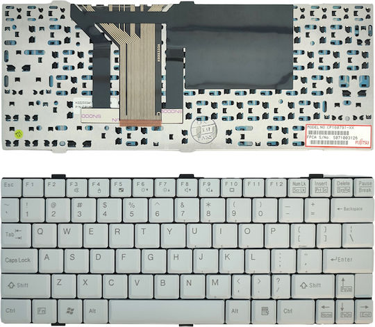 Laptop Keyboard Fujitsu P5010d P5020 P5020d P5000 B3010d B3020d Cp160791-01 Cp160446-01 US Layout White OEM Code 40859us