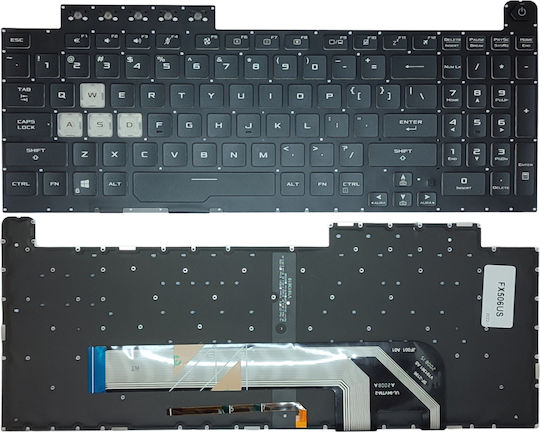 Laptop Keyboard Asus Tuf Games F15 Fa506iu Fx506li Fx506lh Fx506 Tuf F17 Fx706li Fa706 A15 Fa506 Series Aebkxu00010 0knr0-661vus00 V191346as1 Oem Code 40676usbl