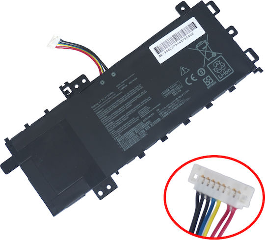 Батерия за лаптоп Asus Vivobook 14 X412fa X412dk C21n1818-1 7.7v 37wh 4850mah гъвкав кабел 7 пина код 1-bat0460