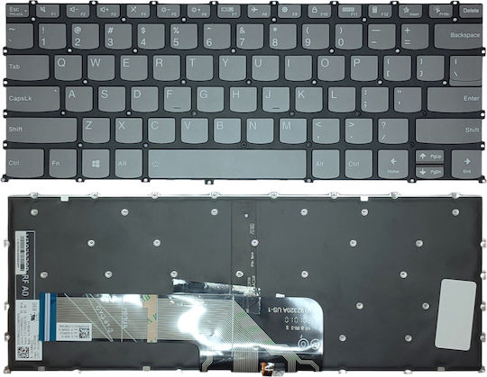 Πληκτρολόγιο Laptop Keyboard Lenovo Ideapad Flex 5-14are05 5-14iil05 5-14itl05 14alc05 Pr4sb-us V192320bs1 Sn20w85221oem Κωδ.40728usbl