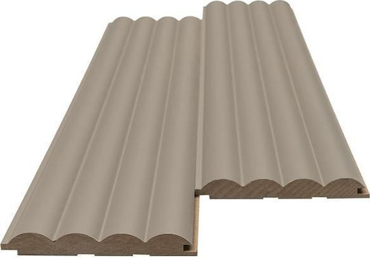 Mdf Panel 3d Πηχακια 806090 Wave Dl 16 119 2750mm Sand Grey Newplan