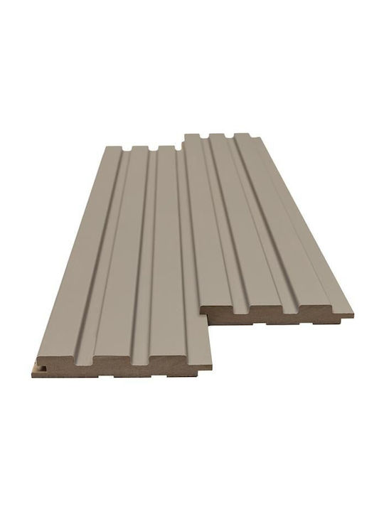 MDF Панел 3D Ламели 506090 Beat DL 16 119 2750мм Пясъчно Сиво Newplan