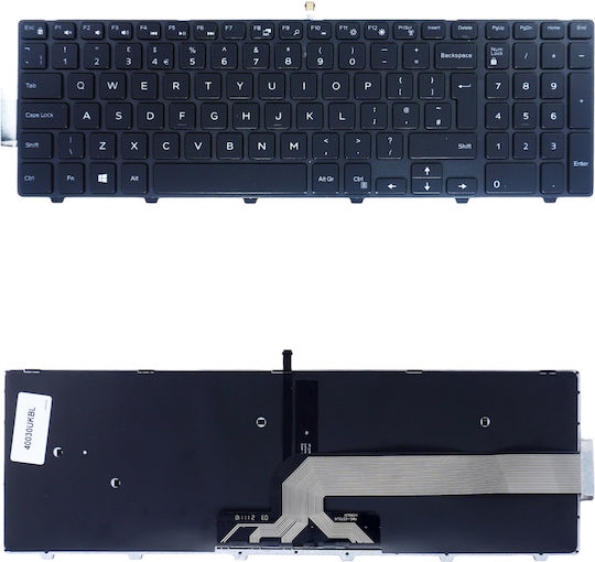 Laptop Keyboard Dell Inspiron 15 3000 3541 3542 3543 5000 5542 5545 5547 17 5748 5000 15-5547 15-5000 15-5545 17-5000 UK Keyboard Backlit OEM Code 40030ukbl