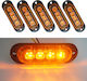 5 Stück Mk-087 Auto LKW 4LED Anzeigelampe Lichter Gelbes Licht