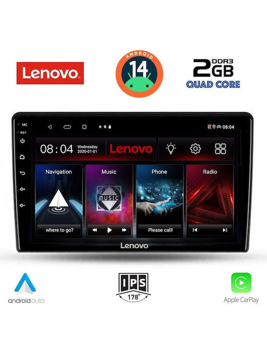 Lenovo Sistem Audio Auto pentru Alfa Romeo Giulietta 2014-2020 (Bluetooth/USB/WiFi/GPS/Apple-Carplay/Android-Auto) cu Ecran Tactil 10"