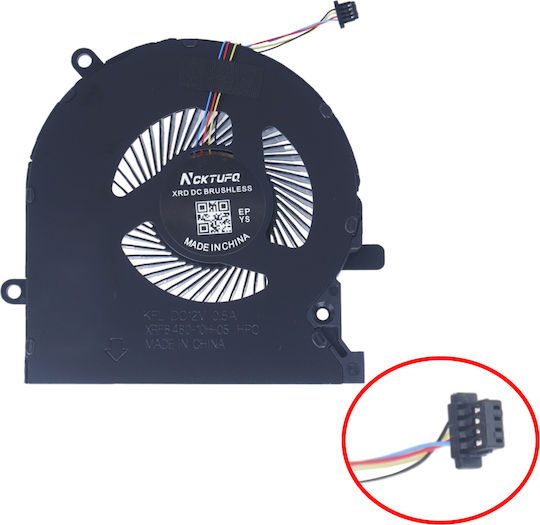 Laptop CPU Cooling Fan for HP Omen 15-ek0005la 10g94la 15-ek0007la 10g95la 15-en0002ax 193d3pa 15-en0002ax 193d3par M04216-001 Nd8cc02 4pin Code 81160