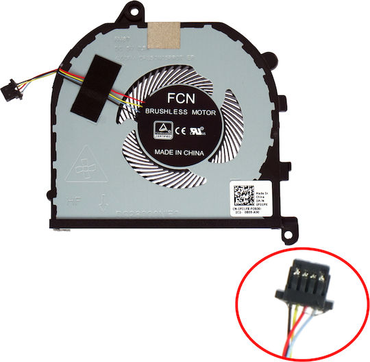 Laptop CPU Cooling Fan Dell XPS 15 9570 7590 Precision 5540 Left Side Fan DC28000NID0 F01PX 0F01PX DFS501105PR0T EP DFS501105PR0T FKCH DC28000NIF0 FM87 4pin Code 81158