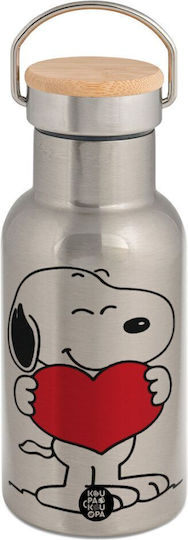 Koupakoupa Snoopy Takemy Heart Stainless Steel Thermos Bottle 350ml Silver