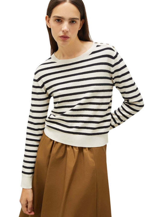 Marella Women's Sweater Striped Beige