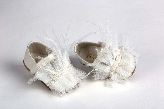 Ever Kid White Baptism Soft Sole Pumps