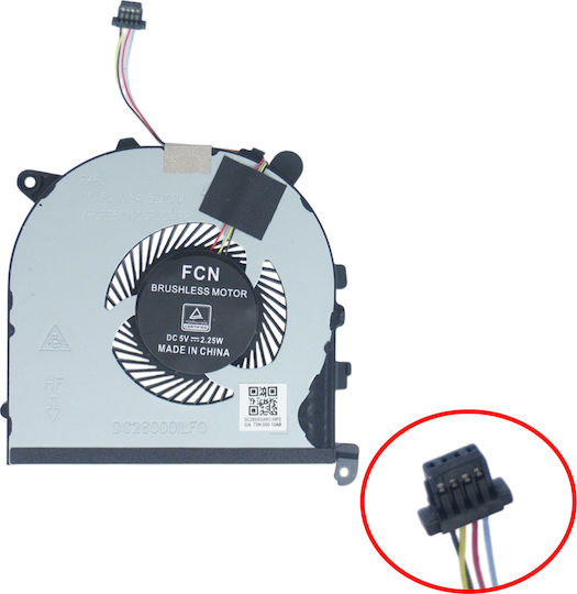 Ανεμιστηράκι Laptop Cpu Cooling Fan Dell Xps15 9560 8r2v8 08r2v8 0vj2hc Vj2hc Tk9j1 Fj6p Fj6j Κωδ 80494