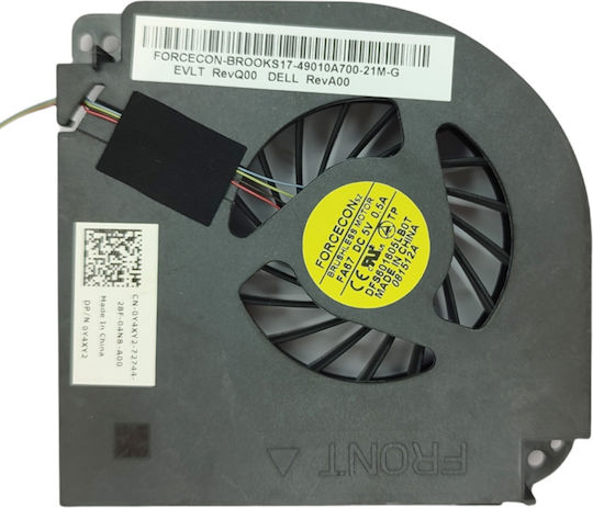 Laptop CPU Cooling Fan Dell Precision M6400 M6500 M6600 0Y4XY2 49010A700-21M-G DFS601605LB0T-FA67 OEM Code 80725