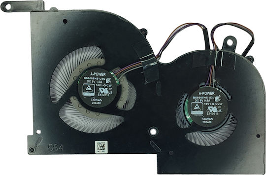 Ανεμιστηράκι Laptop Gpu Cooling Fan Msi 16v1 16v2 Gs66 Ws66 P66 Gs76 Stealth 11ug Bs5005hs-u3j 0401660 E149618 Oem Κωδ 80936