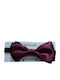 Herrenfliege Victoria Solide Doppelsatin Bordeaux