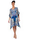 Indischer Kaftan Poncho Ar224-a Solo Me Einheitsgröße Damen 90cm x 90cm