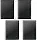 Black On Black Spiral Notebook Wirelock B5/17x25 5 Subjects 150 Sheets 6pcs